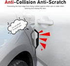 4 PCS Car Door Edge Guard Sticker, Reflective Safety Warning Car Door Protective Strips, Thickened Anti-collision Paint Protector, Universal for Most Vehicles (White)