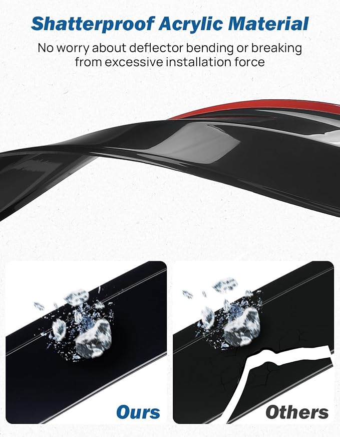 Low Profile Window Rain Guards Compatible with 2019-2026 Silverado/GMC Sierra 1500, 2020-2026 Silverado/GMC Sierra 2500HD/3500HD Crew Cab, Outside Mount Window Vent Visors, 4pcs