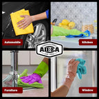 AIDEA Microfiber Cleaning Cloth, 200PK, Microfiber Towels for Cars, Shop Towels Cleaning Rags, Premium Wash Cloths, Absorbent Towel for SUVs, House, Kitchen, Window, Cleaning Supplies 12×12"