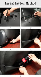 Car Kick Mats Seat Back Protectors Kick and Stain Protection for Children Or Adult with Pocket Universal Size(2 Pack,Black)