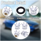 4PCS Crown Bling Tire Stem Valve Caps, Crystal Diamond Car Wheel Tire Valve Caps Universal Copper Core Stem Covers for Cars, SUV, Trucks, Bikes, Motorcycles, Bicycles (Silver)