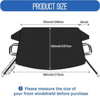 Windshield Cover for Ice and Snow, 600D Oxford Fabric Car Windshield Snow Cover, Anti-Frost Waterproof Winter Windshield Covers, Fits Most Cars SUVs Trucks Sedans