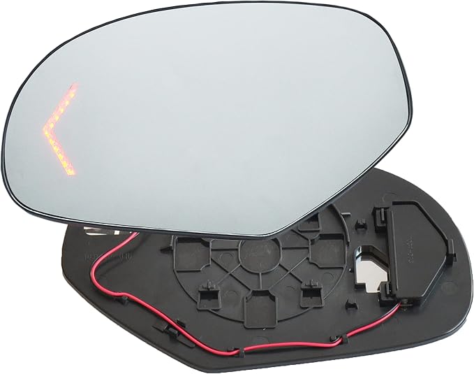 Left Driver Side Mirror Glass Replacement for 09-14 Chevy Silverado Suburban Tahoe Avalanche GMC Sierra Yukon Cadillac Escalade Rearview Side Heated Mirror with signal Arrow light Replace GM1325138