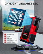 A3 Jump Starter with Air Compressor, 3000A Portable Car Battery Booster (9.0 Gas/6.5L Diesel) with 150PSI Auto-Shutoff Tire Inflator, 12V Supersafe Lithium Jump Box Car Battery Jumper Starter