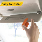Magnetic Leather Sunglasses Holder for Car, 2 Packs (Orange) | Magnetic Car Visor Accessories