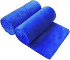 Large Bath Towels Set of 2, 30x60 Inches, Dark Blue | Microfiber, Hanging Loop, Soft Absorbent, Quick Dry, Lint-free, Use for Back-to-School dorm, Spa, Sauna, Salon