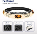 Cream Orange Western Steering Wheel Cover, Polyester Car Wheel Grip, Universal 15 Inch for Cars SUVs Trucks