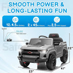Licensed Chevrolet Colorado Electric Car for Kids, 12V Ride on Toys for Toddlers with Remote Control, Battery Powered Electric Car Ride On Vehicle w/Bluetooth, Soft Start, LED Lights - Gray