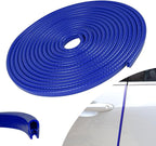 13.1Ft (4M) Car Door Edge Guards, Rubber U Shape Automotive Door Entry Guard Protector Strip, No Glue Required, Universal Vehicle Doors Edge Trim, Exterior Car Accessories (Blue, 13.1FT)