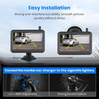 CS-2 Wireless Backup Camera with 4.3" Car Monitor, Easy Install Stable Digital Signal Back Up Camera System, Super Night Vision Reverse Cam for Truck, SUV, Van, Trailer | Stable Digital Signal Back Up Camera System, Super Night Vision Reverse...