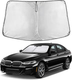 Windshield Sunshade Compatible for BMW 5 Series G30 G31 2017-2021 2022 2023, Sun Visor for Front Windshield & Window Sun Shade Cover, UV Heat Blocker & Protector, Car Accessories