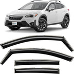in-Channel Incredibly Durable Rain Guards for Subaru XV Crosstrek 2018-2023, Original Window Deflectors, Vent Window Visors, Vent Deflector, 4 pcs. - 618415