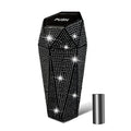 Bling Car Trash Can with Lid, Bling Car Accessories Trash Bin, Leakproof Auto Garbage Can with 30 Trash Bags, Multipurpose Organizers and Storage for Home, Office (Black Diamond)