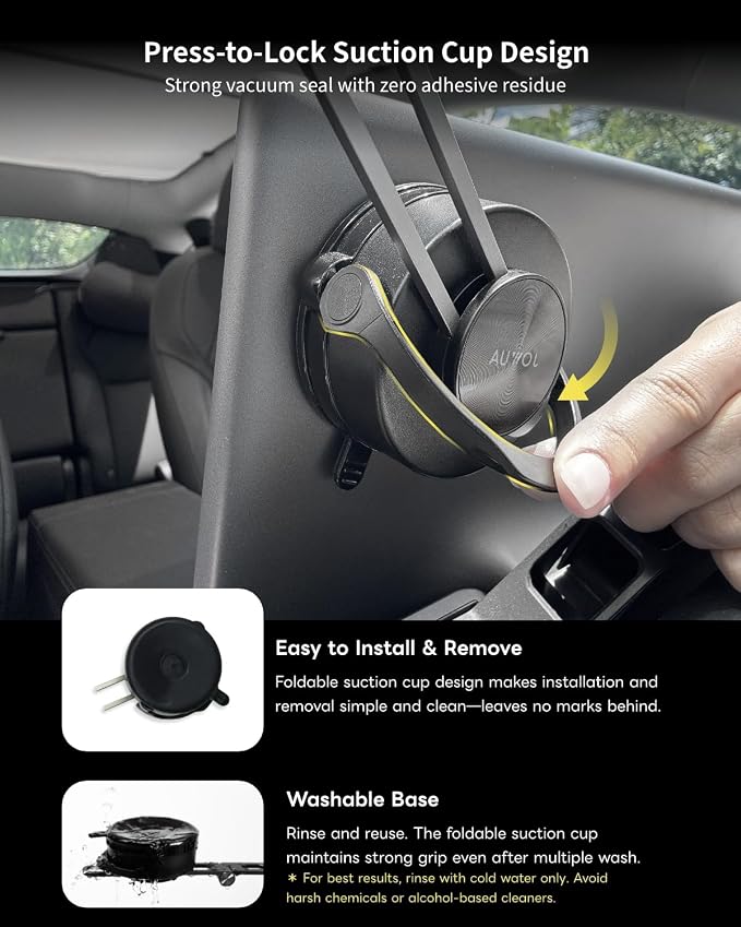 Active Cooling 6D Tesla Compatible Invisible Foldaway Car Mount Qi2 Wireless Charger for Tesla S/3/X/Y/Cybertruck (Magnet), Compatible for magsafe