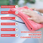30 Pcs 16 x 16 Inch Edgeless Microfiber Plush Towels for Cars Detailing Drying Wash Polishing Absorbent Cleaning Cloths, 500 GSM(Vivid Red)