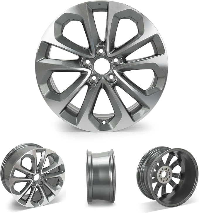 New 18x8" 18 Inch Premium Aluminum Alloy Wheel Rim Fits for 2013-2015 Honda Accord 64048A OEM Design, Alloy Replacement Wheel, Super Duty Car Rims Replacement, OE Stock Specs