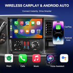 9'' QLED Car Stereo for Chevy Tahoe Suburban 2003-2006 Carplay Android Auto | 4+64G Touch Screen Aftermarket Car Radio with GPS Navigation, AHD 1080P Backup Camera, 5G WIFI, Bluetooth, FM AM RDS Radio
