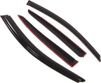 Outside Mount Window Vent Visors Rain Guards Compatible with Honda Accord Sedan 2008-2012 | Side Window Wind Deflectors Rain Shields | Smoke Tinted, 4 Pcs Set, DGWV-211
