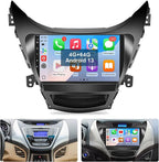 Android 13 Car Radio for Hyundai Elantra 2011 2012 2013 Stereo Upgrade with Wireless Carplay Android Auto 9'' IPS Touchscreen with GPS Navigation Bluetooth SWC WiFi Backup Camera MIC（4+64G）