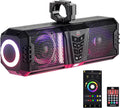 2025 Midnight 40 16-inch UTV Sound Bar, IP65 Water-Resistant Golf Cart Sound Bar, ATV Speaker Bluetooth with RGB, SxS Soundbar Compatible with Polaris RZR Can-Am, Fits/ 1-2 in Roll Bar