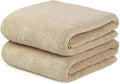 Microfiber Bath Towels, Oversized, Ultra Soft, Super Absorbent and Fast Drying, No Fading Large Bathroom Towel Set for Sport, Travel, Fitness, SPA and Yoga (Coral Fleece - Camel, 30 in x 60 in)