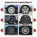 Automotive Alloy Wheel Rim Protector - Covering The Entire Rim of The Wheel hub - Strips for Curb Rash Prevention - Set of 4 Rim Protector Easy to Install(20'',Silver)