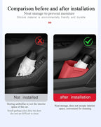 Car Interior Storage Box, Black Silicone Door Side Organizer with Umbrella Holder and Trash Can, Vehicle Accessory (Black)