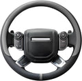 Breathable Car Steering Wheel Cover 16 inch Auto Universal Leather Wrap Non-Slip Steeringwheel Protector Automotive Interior Accessories, Grey (Suit for 15.5-16 inch)