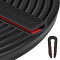 Rubber Edge Trim U Channel - 1/8" Self Adhesive Sheet Metal Edge Guard Protector, EPDM Seal Strip for Car Doors, Steel Plates, Glass, Hatches, Table Corners, Fit 1/8"(3.2mm), 20Ft, Black