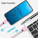 Short USB C Cable [4-Pack 8 inch], 3A Fast Charging USB 2.0 Data Transfer to Type C Phone Charger Cord Nylon Braided Compatible with Samsung Galaxy S10 S9, Pixel 3, LG V30, Charging Station