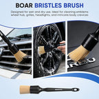10PCS Car Detailing Brush, Ultra Soft Boars Hair Car Interior Exterior Detailing Brushes, Car Dash Duster Brush, Magic Sponge, Car Cleaning Gel, Car Accessories for Air Vents, Wheels, Leather Seat