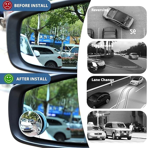 2 Blind Spot Mirror for Lincoln Corsair 2020-2025 | High definition glass with wide angle view 360-degree rotation adjustable base eliminate blind spots on side rearview mirrors