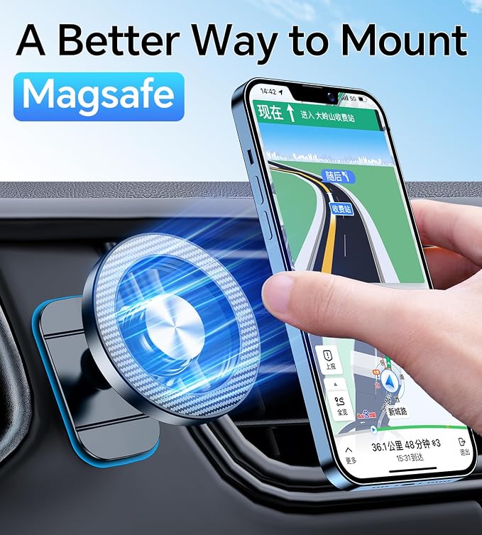 for Magsafe Car Mount【20 Strong Magnets】Magnetic Phone Holder for Car Phone Holder Mount Dash Mounted Holders Cell Phone Holders for Your Car Accessories for Women Men for iPhone 17 16 15 14