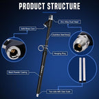 2-Pack Heavy Duty Dual Head Tire Pressure Gauge (10-150 PSI, 1-10 Bar) for Semi Trucks, RVs, Cars, Motorcycles - 12 Inch