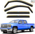 in-Channel Extra Durable Rain Guards Fit for 2014-2018 Chevy Chevrolet Silverado/GMC Sierra Crew Cab Truck,Vent Window Visors, Window Deflector, Vent Shades Car Accessories -4 pcs