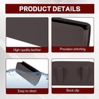 Car Trash Can, Leather Waterproof Automotive Garbage Can with Trash Bag, Hanging Mini Vehicle Trash Bin, Small Auto Door Organizer Storage Pouch, Universal Car Accessories (Brown)