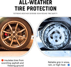 Rubber Tire Saver Ramps 4-Pack Wheel Chocks — 60,000 lbs Heavy Duty, Prevent Flat Spots & Tire Damage, Anti-Slip for Car SUV RV & Trailer Long-Term Storage, Portable with Bag & Bubble Level
