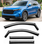 2023-2026 in-Channel Rain Guards for Honda CR-V Side Window Visor Deflectors CRV LX EX EX-L Sport Hybrid Sport Touring Durable Tinted Shades 2024 2025