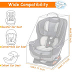 Car Seat Travel Bag, Padded Car Seats Backpack for Air Travel, Heavy Duty Gate Check Carseat Travel Bag for Airplane, Airport Gate Check Bag (Orange)