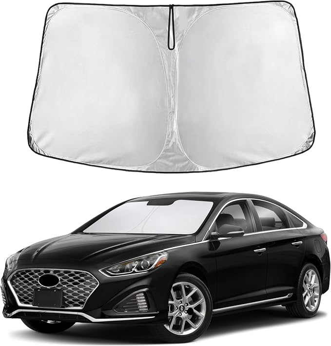 Windshield Sunshade Compatible for Hyundai Sonata 2015-2017 2018 2019, Sun Visor for Front Windshield & Window Sun Shade Cover, UV Heat Blocker & Protector, Car Accessories