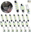 Interior Car Lights, Car Led Bulb, LED Interior Replacement Bulbs of 24 Sets for Interior Map Dome Lights and License Plate Courtesy Lights