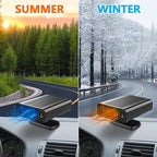 Car Heater,12v Portable Heater For Car,360° Rotatable Quick-Heating Defroster And Demister For For Cigarette Lighters Of Cars, Trucks, Rvs, And Campervans,Christmas Gifts (Black)