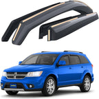 Goodyear Shatterproof in-Channel Window Deflectors for Dodge Journey 2009-2020, Rain Guards, Window Visors for Cars, Vent Deflector, Car Accessories, 4 pcs - GY007886