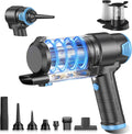 Handheld Car Vacuum Cleaner, 16000PA Air Duster & Vacuum Cleaner, 120W High Power Hand Held Vacuum Cordless, Portable Vacuum Rechargeable with Multi-Nozzles & LED Light for Car, Home, Pet, Office