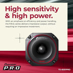 P.R.O. Series TS-B351PRO 3.5” Tweeters (Pair) – 250W Max, Perfect for high-SPL Builds and pro-Level car Audio, Bullet Style Tweeter