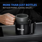Car Cup Holder Expander with Adjustable Base, Fits 16–46oz Bottles | Expandable Base Fits 2.5"–3.8" Cup Holders; Secures Yeti, Owala 16–46oz Bottles; 99% Phones; Anti‑slip Tabs Prevent Spills