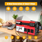 1000W Peak Power Inverter 12V DC Volt to 110V AC Car Inverter with LCD Screen Display, 3 AC Outlets, 4X 2.4A USB Port, Car Power Converter for Truck, Home, Vehicles, Laptop, Trip
