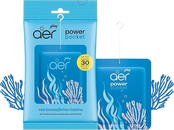 AER Power Pocket Seabreez Solid Gel Air Freshener for the Entire Home with Long Lasting Scent, Pack of 6