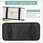 Sun Visor CD Holder, 12-Capacity Car Visor Organizer with DVD Sleeves and Mesh Pocket, Universal Visor Storage for Vehicle CD Case and Pen Holder Ergonomic Design (Black 1 Pcs)
