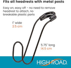 Unbreakable Car Bag Hooks - Large Car Seat Hooks for Purse, Backpack, Coats, Hats and Heavy Bags up to 40 lbs - Secure Attachment Fits All Headrest Posts, 6-Pack